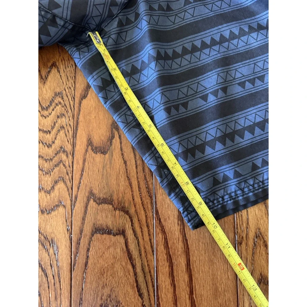 American Eagle Board Shorts‎ Mens XL Geometric Black Blue Swim Trunks Surfing